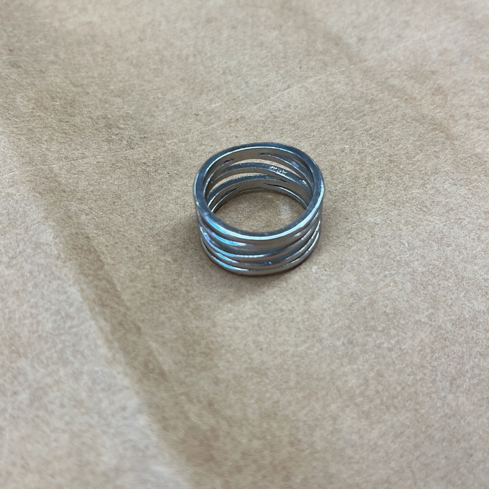 Sterling Silver Statement Ring 9.5 Stack Style S9… - image 2